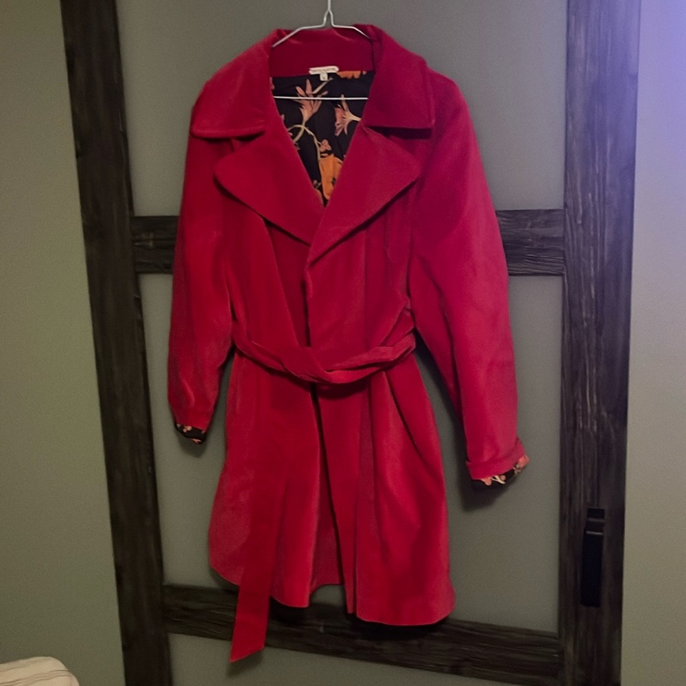 Frances Valentine pink velvet pants and jacket